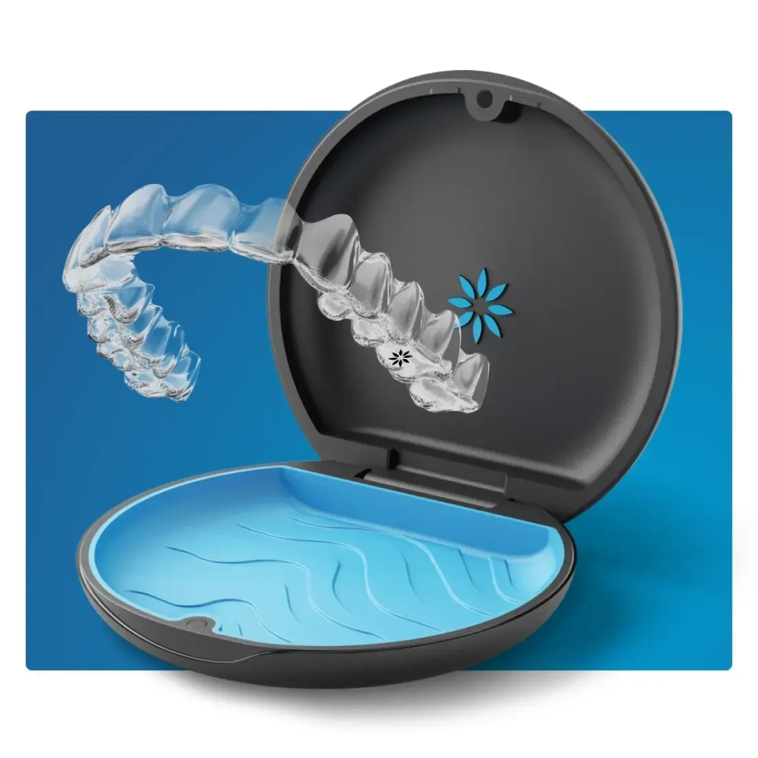Estuche Invisalign con alineadores